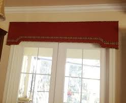 Upholstered cornice or valance with trim
